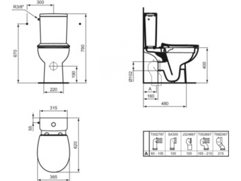 WC комплект Eurovit+ Ideal Standard W843301