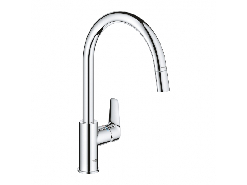 Grohe Кухненски смесител BauEdge с изтеглящ се шлаух  30536000