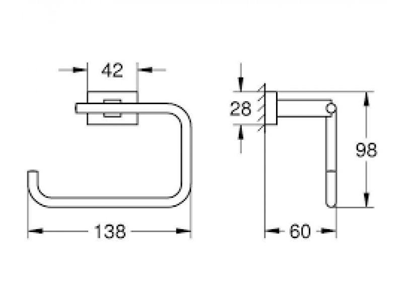 Поставка за тоалетна хартия Essentials Cube  40507001