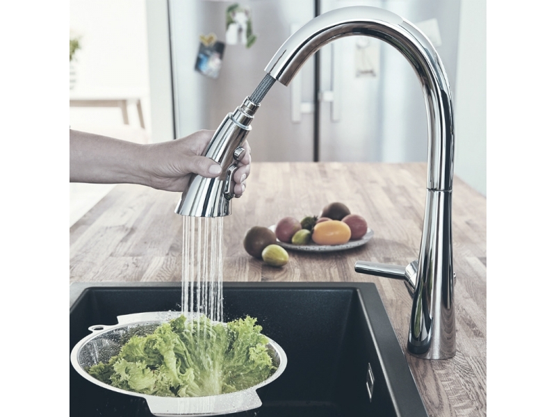 GROHE Кухненски смесител с издърпващ се чучур (висок) с 3 функции 360° завъртане ZEDRA 32294002 