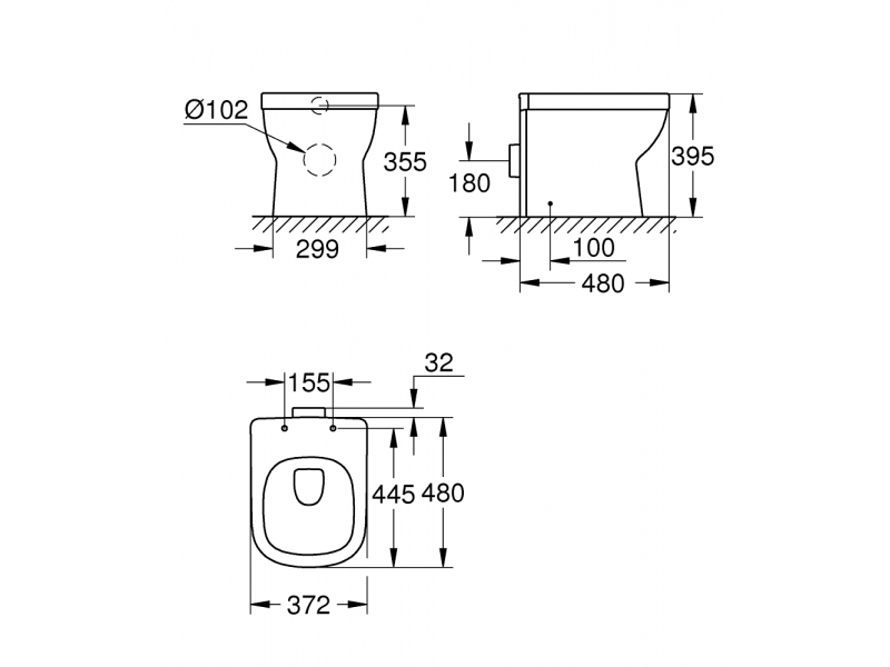 GROHE Стояща тоалетна EURO CERAMIC 39329000