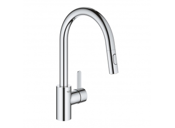 GROHE Кухненски смесител с издърпващ се чучур (висок) EUROSMART COSMOPOLITAN 31481001