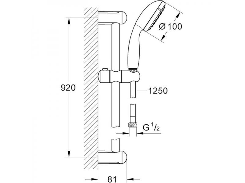 Душ гарнитура Grohe TEMPESTA 110 с три струи (RAIN, JET, MASSAGE) 27600003
