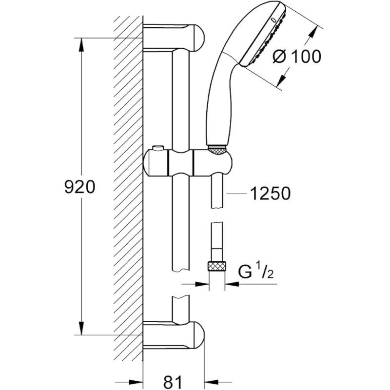 Душ гарнитура Grohe TEMPESTA 110 с три струи (RAIN, JET, MASSAGE) 27600003
