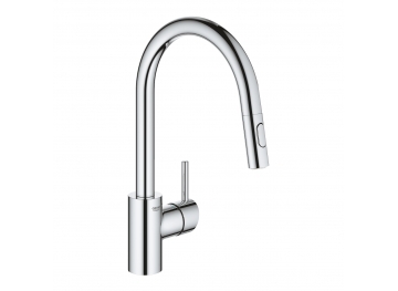 GROHE Кухненски смесител с издърпващ се чучур (висок) с 2 функции без олово и никел CONCETTO 31483002