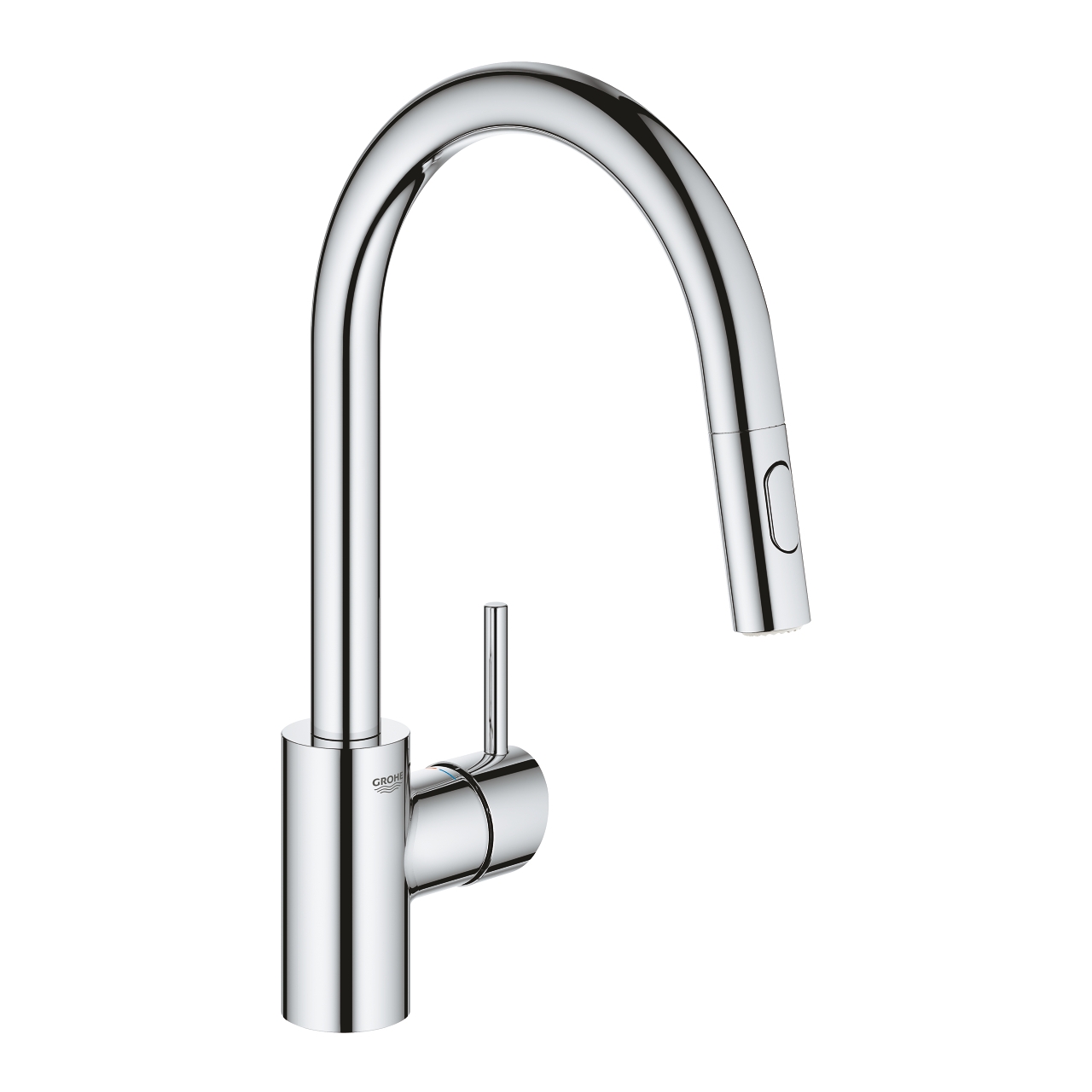 GROHE Кухненски смесител с издърпващ се чучур (висок) с 2 функции без олово и никел CONCETTO 31483002