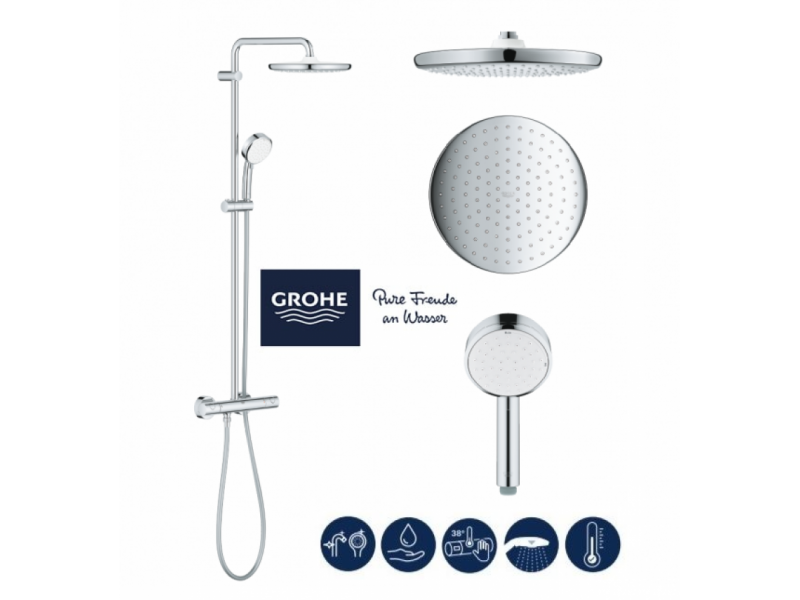 GROHE Душ система с термостатен смесител TEMPESTA SYSTEM 250 26670001