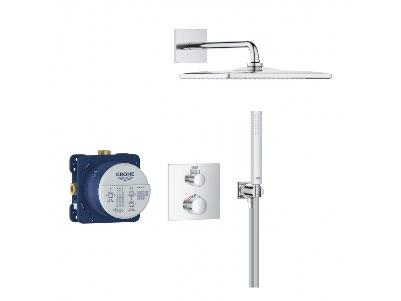 GROHE Комплект душ гарнитура за вграждане с термостат GROHTHERM RAINSHOWER MONO 310 CUBE 34870000
