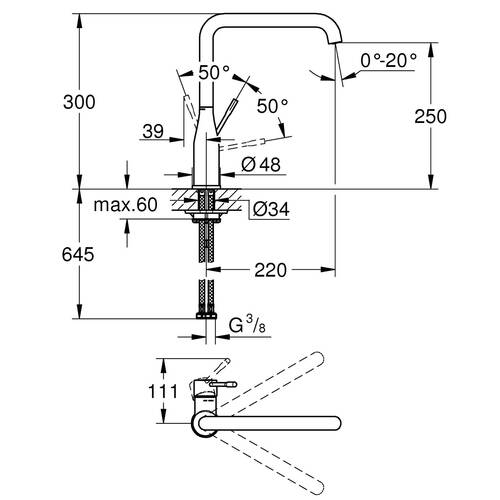 GROHE КУХНЕНСКИ СМЕСИТЕЛ ESSENCE 30505KF0