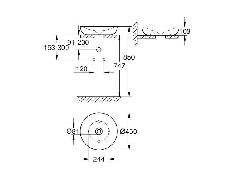 GROHE Умивалник 45 ESSENCE 3960900H
