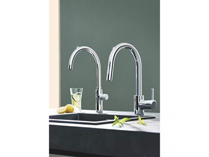 GROHE Кухненски смесител с издърпващ се чучур (висок) с 2 функции без олово и никел CONCETTO 31483002
