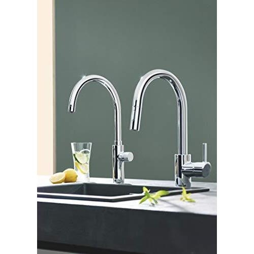 GROHE Кухненски смесител с издърпващ се чучур (висок) с 2 функции без олово и никел CONCETTO 31483002