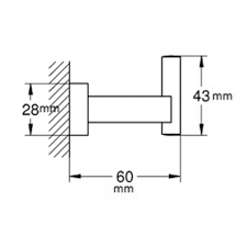 Essentials Cube Закачалка за хавлия 40511001